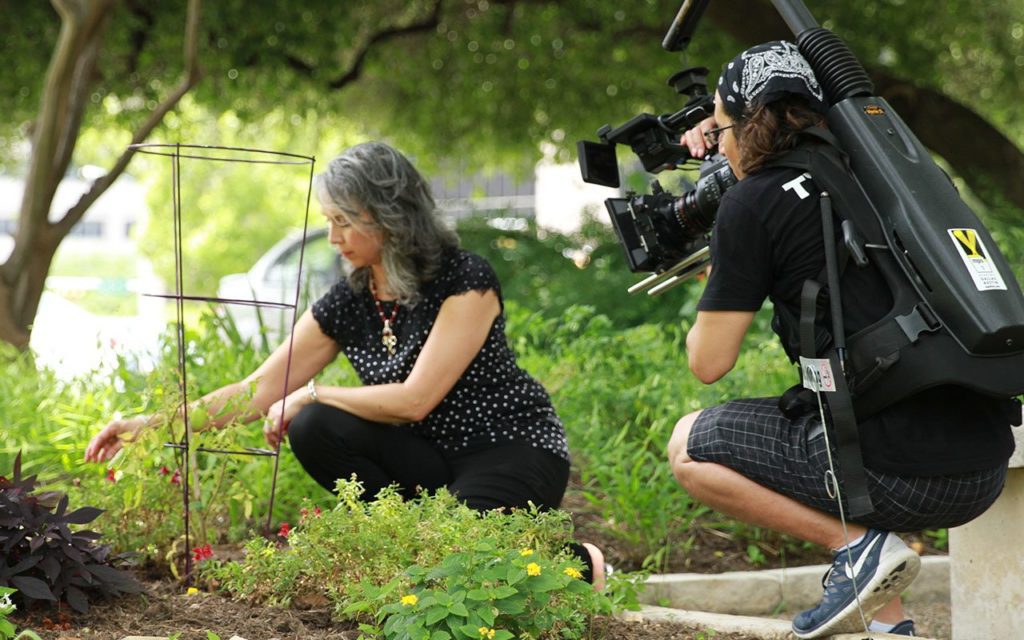 Esther gardening